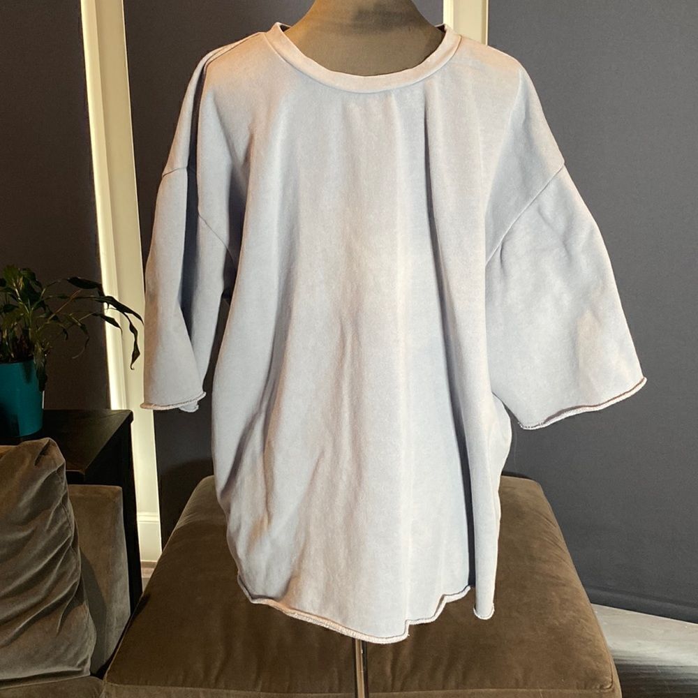 PacSun Men’s Short Sleeve Pullover Sweater Gray Boxy Fit Size L NWT *READ